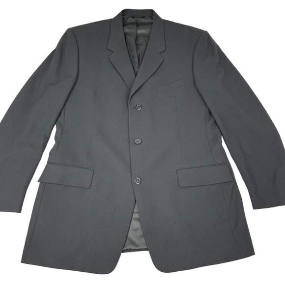 Kenneth Cole Men’s Black Minimalist Three Button Business Career Blazer C44 - Picture 1 of 12